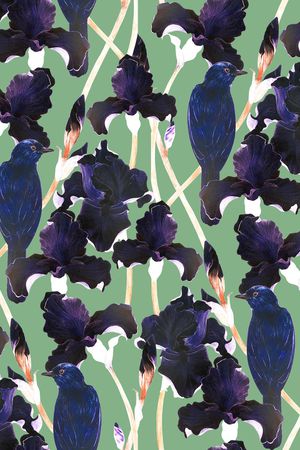 孔雀印花华亿平台图片