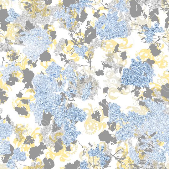 清爽底花卉印花华亿平台图片