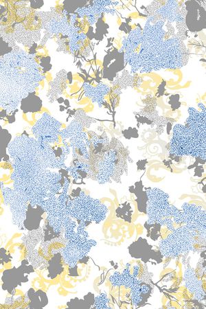 清爽底花卉印花华亿平台图片