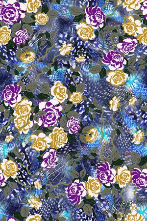 花卉印花华亿平台图片