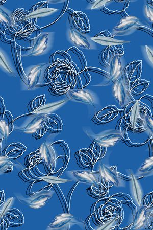 抽象花卉印花华亿平台图片