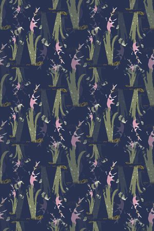 树叶抽象印花华亿平台图片