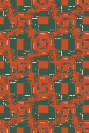 格子混搭印花华亿平台图片