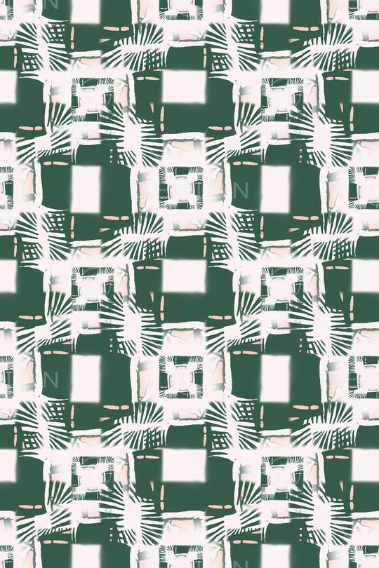 格子混搭印花华亿平台图片