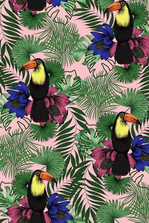 鹦鹉印花华亿平台图片