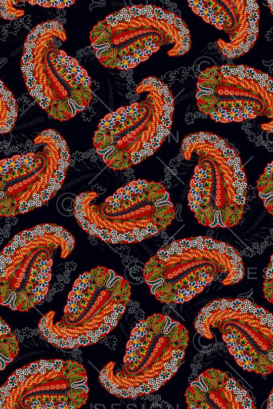 佩斯利印花华亿平台图片