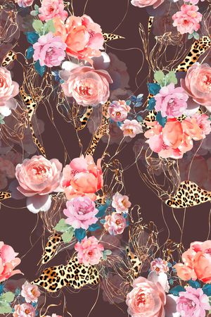 抽象花卉印花华亿平台图片