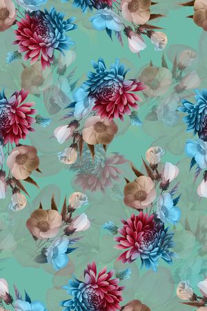 花卉印花华亿平台图片