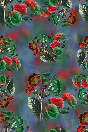 花卉印花华亿平台图片