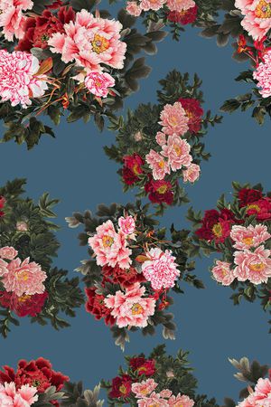 花卉印花华亿平台图片