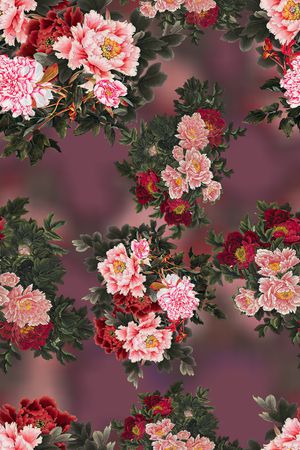 花卉印花华亿平台图片