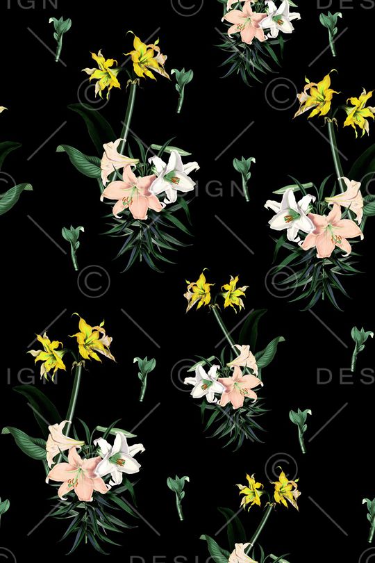 花卉印花华亿平台图片