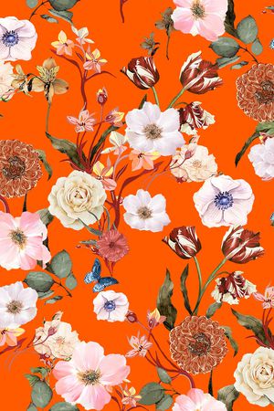 花卉印花华亿平台图片