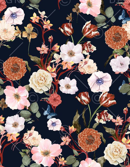 花卉印花华亿平台图片