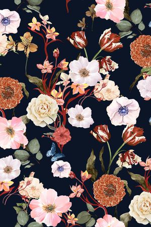 花卉印花华亿平台图片