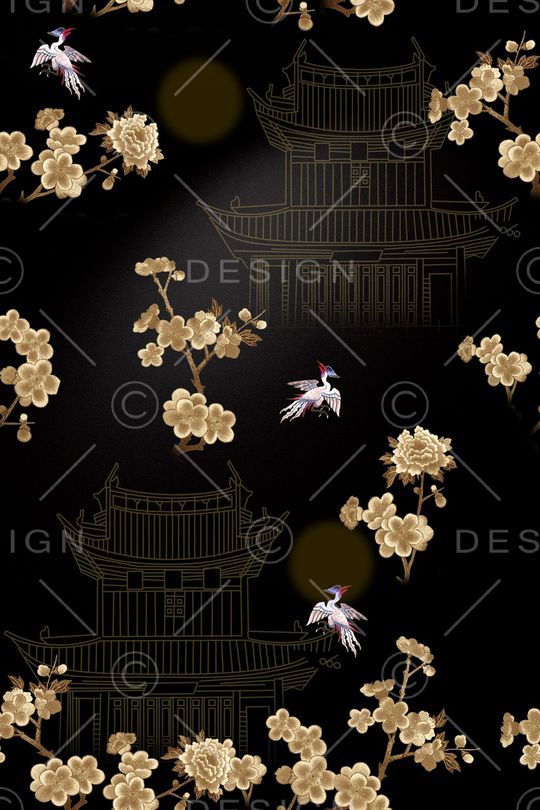 花卉印花华亿平台图片