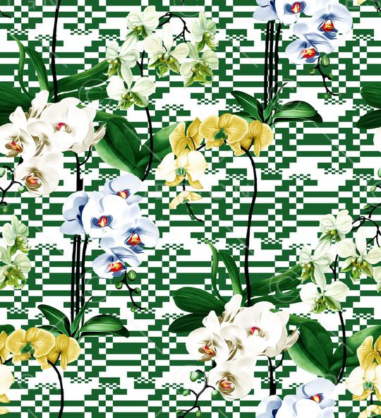 兰花印花华亿平台图片