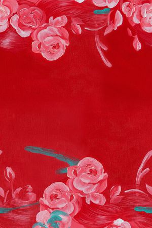 玫瑰花印花华亿平台图片