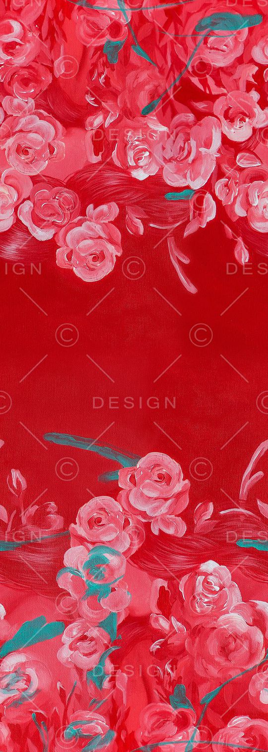 玫瑰花印花华亿平台图片