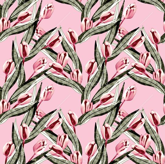 郁金香印花华亿平台图片