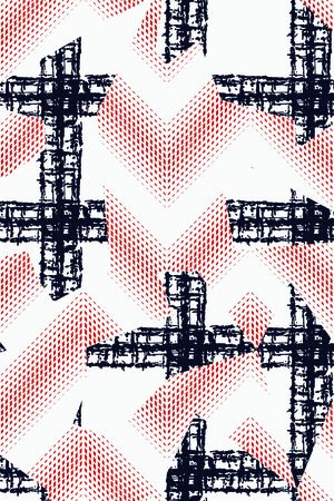 抽象男装印花华亿平台图片