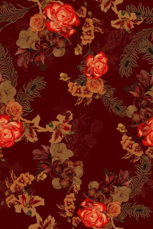 花卉印花华亿平台图片