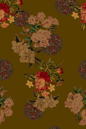 花卉印花华亿平台图片