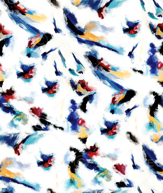 水彩花卉印花华亿平台图片