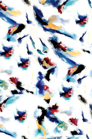 水彩花卉印花华亿平台图片