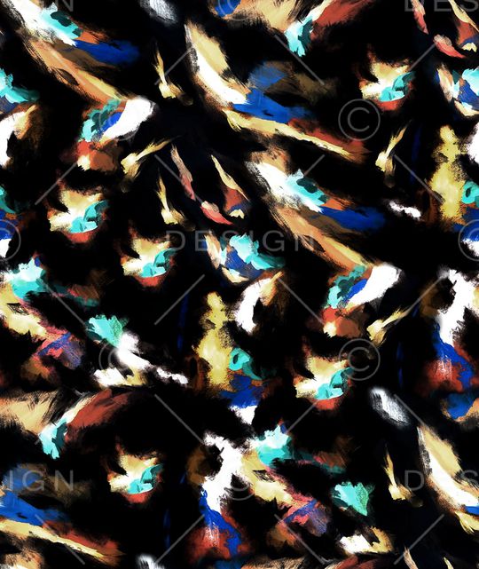 水彩花卉印花华亿平台图片