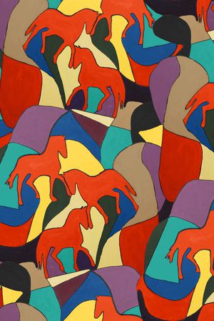 水彩花卉印花华亿平台图片