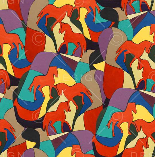 水彩花卉印花华亿平台图片