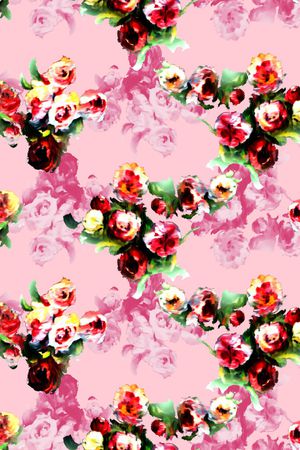 玫瑰花印花华亿平台图片