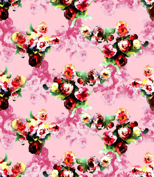 玫瑰花印花华亿平台图片