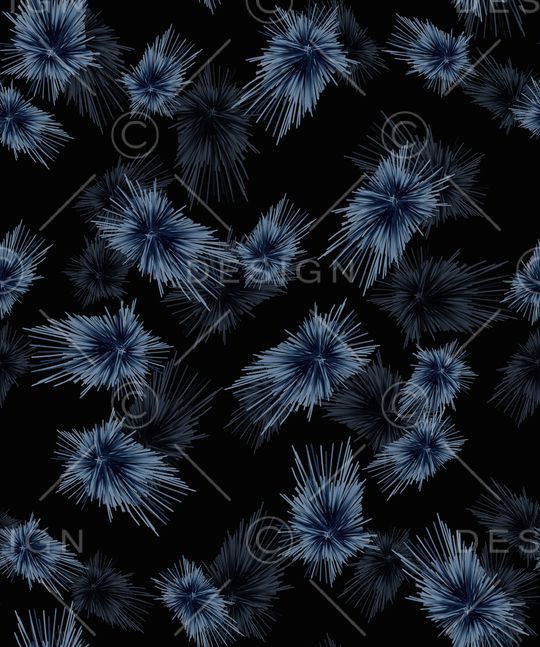 黑底花卉印花华亿平台图片