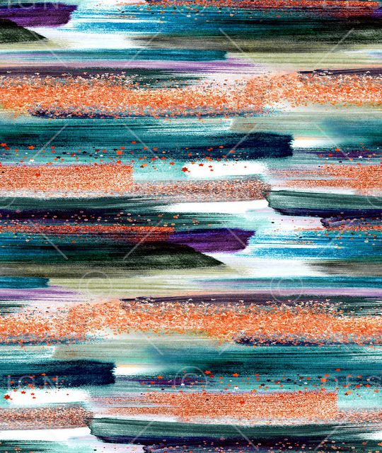 水彩花卉印花华亿平台图片