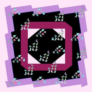 蝴蝶印花华亿平台图片