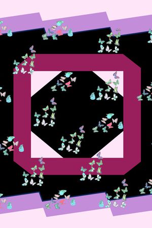 蝴蝶印花华亿平台图片