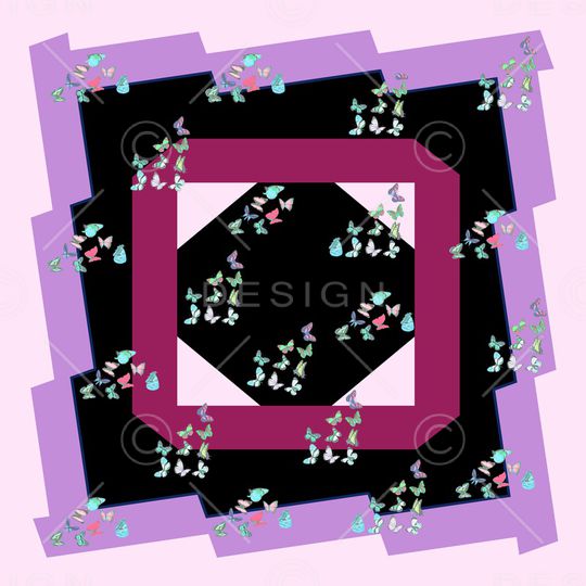 蝴蝶印花华亿平台图片