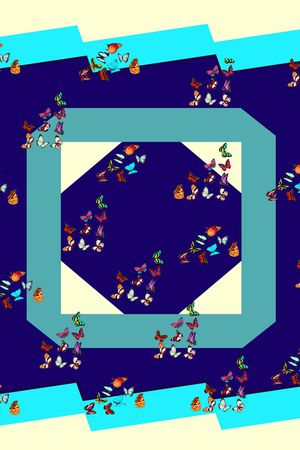 蝴蝶印花华亿平台图片