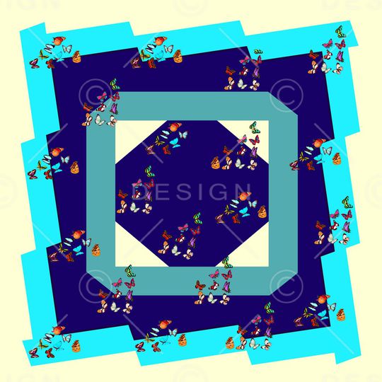 蝴蝶印花华亿平台图片