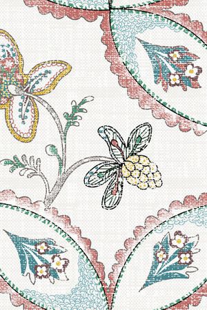 黑底花卉印花华亿平台图片