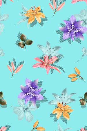 花卉印花华亿平台图片