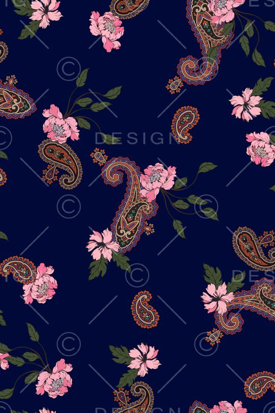 花卉印花华亿平台图片