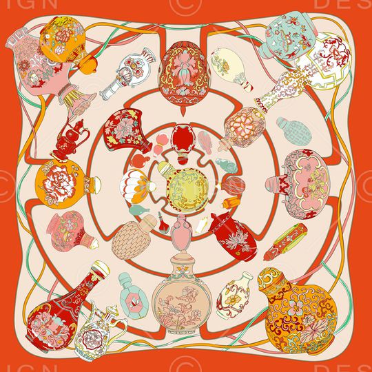 传统纹样印花华亿平台图片