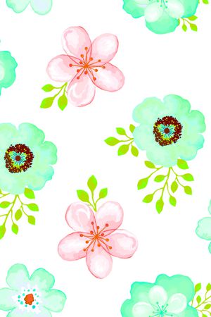 清爽底花卉印花华亿平台图片