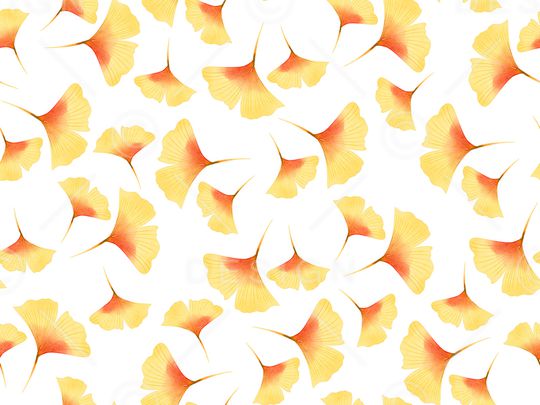 银杏叶子印花华亿平台图片