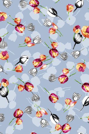 郁金香印花华亿平台图片