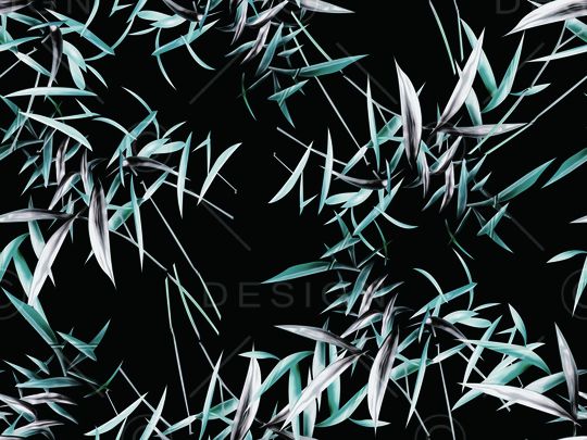 黑底花卉印花华亿平台图片