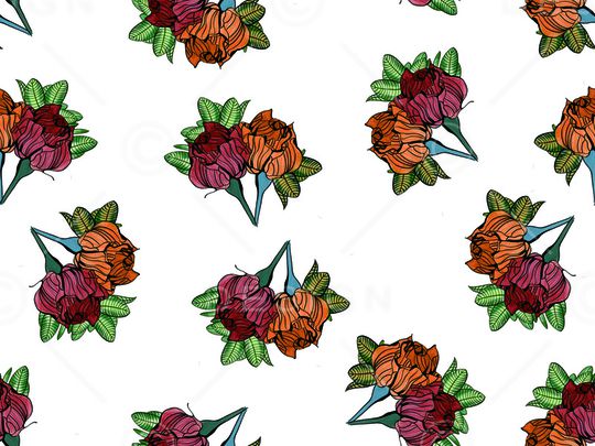 抽象花卉印花华亿平台图片